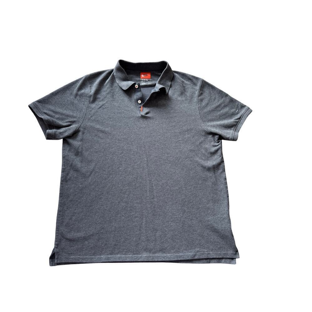 Nike - "The Nike Polo" Collared Shirt, Size Large Dark Gray